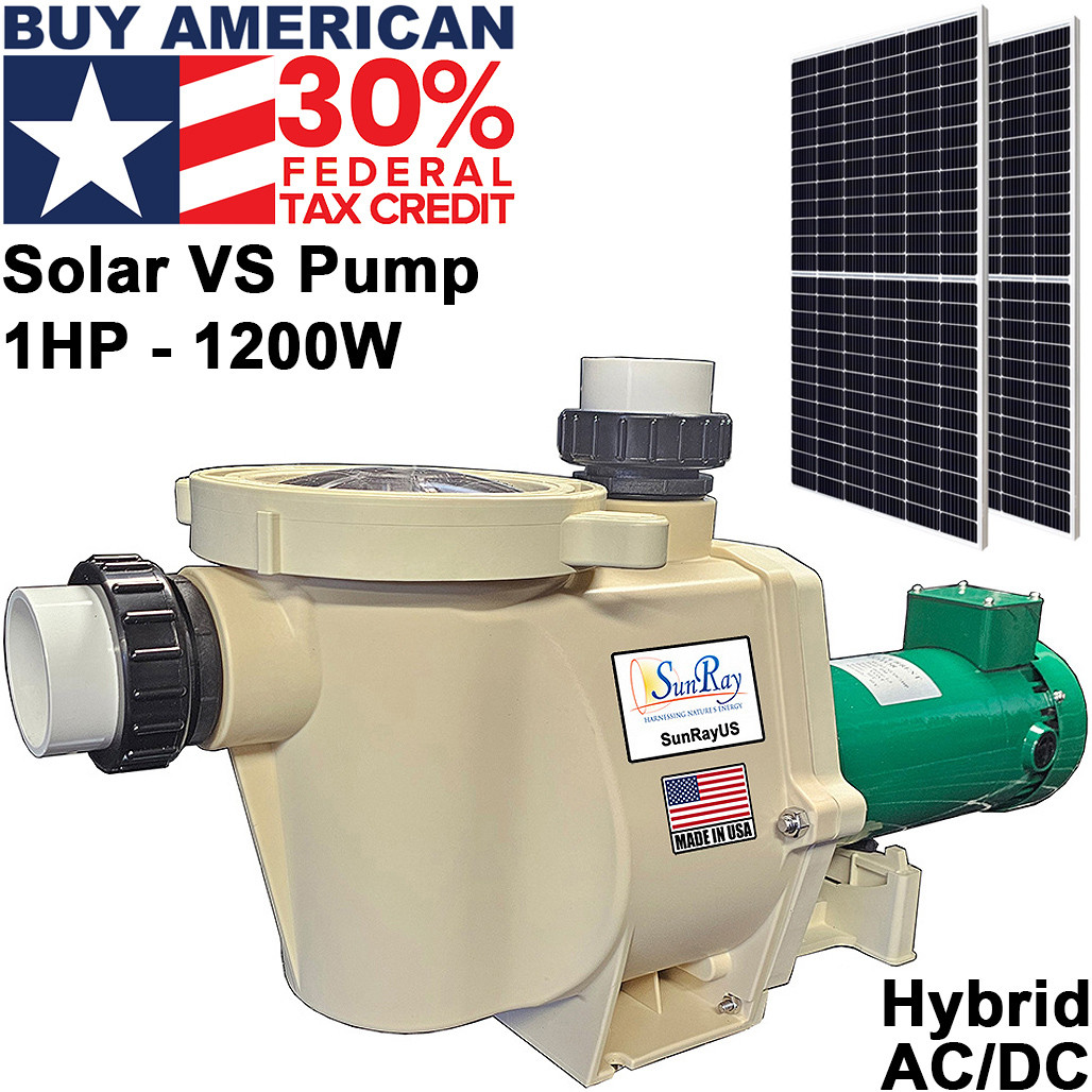 Solar hybrid pool pump